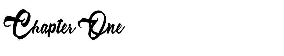 Chapter One  font